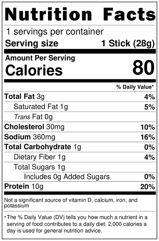Mythical Meat: Griffin (Beef and Ostrich Snack Stick)