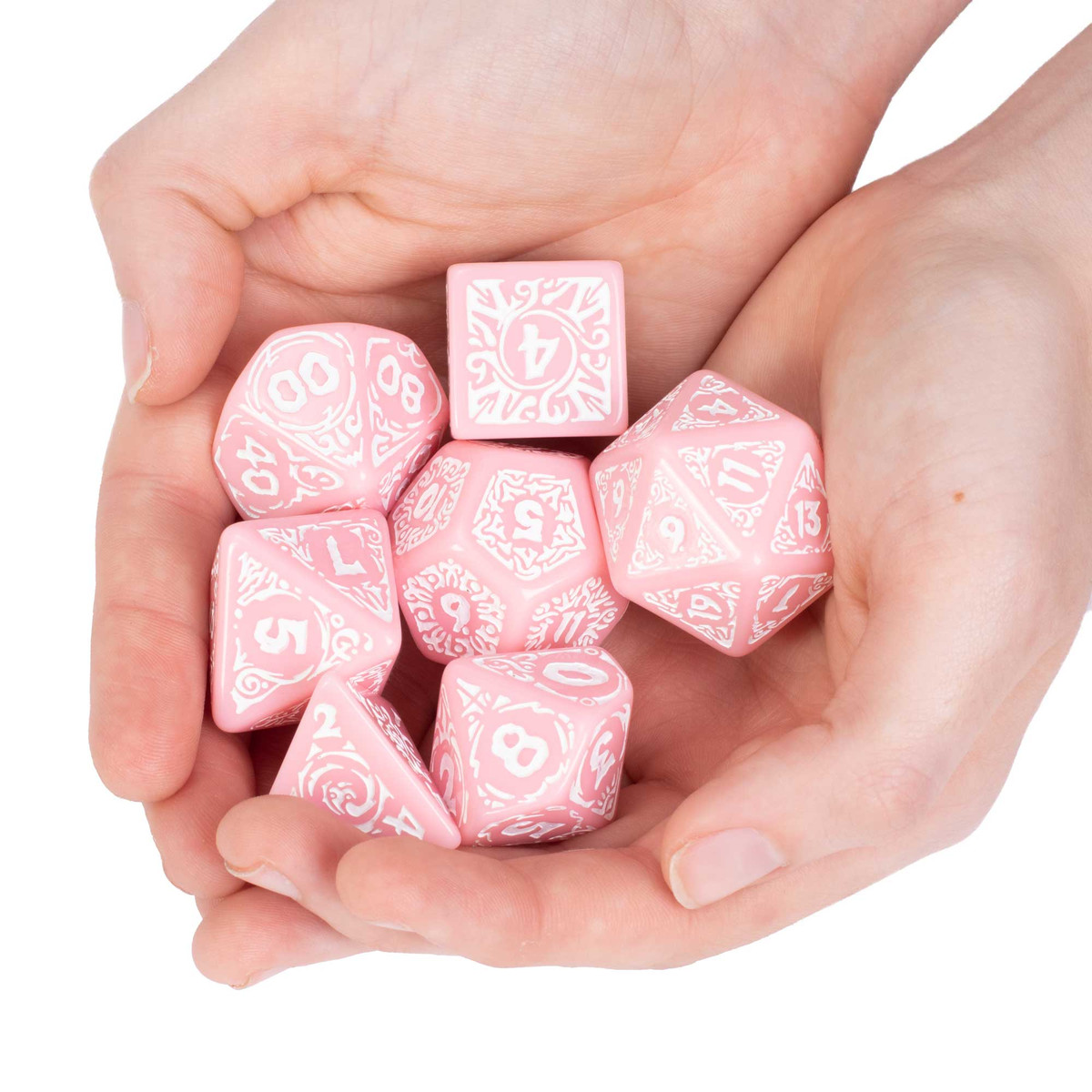 Titan Dice Calliope: Cherry Blossom with White
