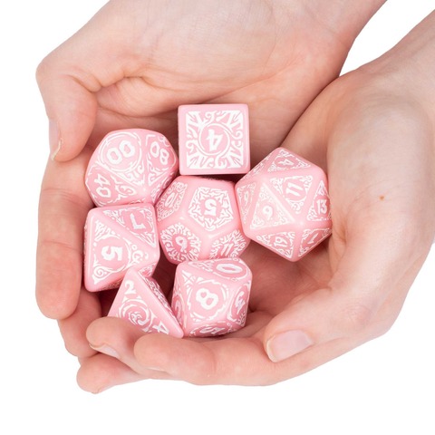 Titan Dice Calliope: Cherry Blossom with White