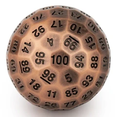 Titans Fist 50mm Ancient Copper Metal D100 Dice