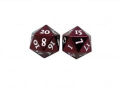 Heavy Metal D20 2-Dice Set - Red w/ White Numbers- Ultra Pro