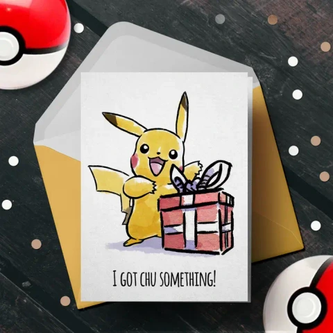I Got Chu - Electric Mouse Gamer Birthday Card