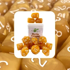 Marble Caramel Dice - Set of 15 w/ Arch'd4