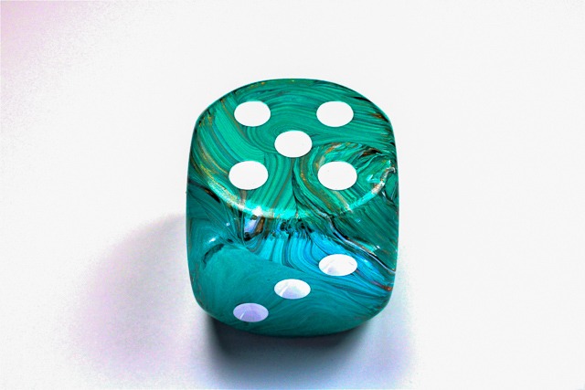 Marble 50mm w/pips Oxi-Copper™/white d6