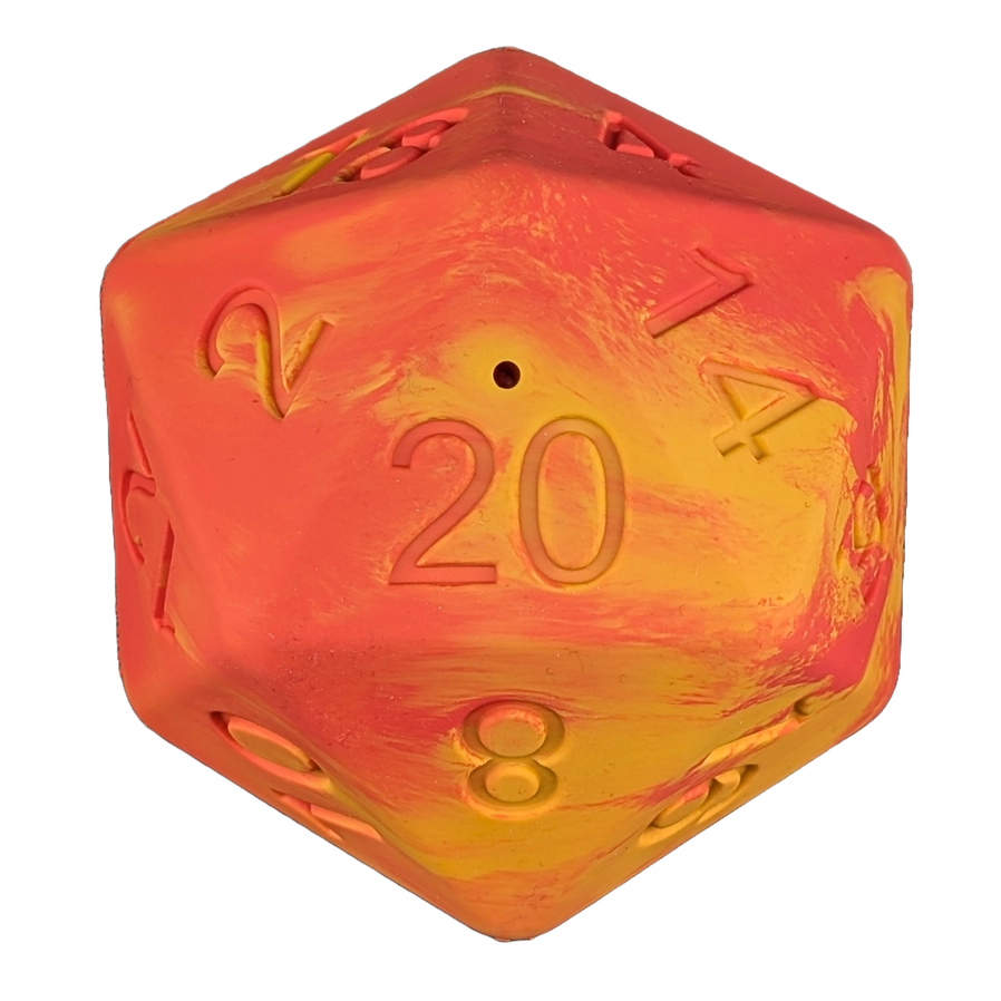 Barbarian Strength Dog D20-Orange