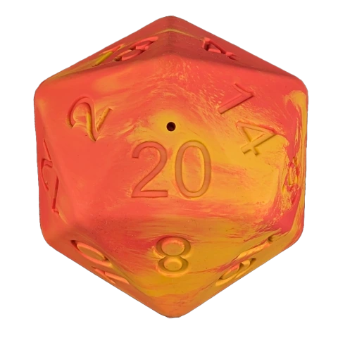 Barbarian Strength Dog D20-Orange