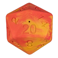 Barbarian Strength Dog D20-Orange