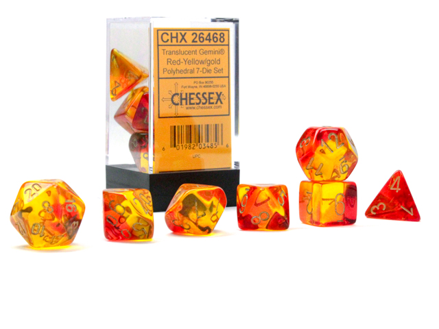 Gemini Translucent: Red-Yellow w/Gold - CHX26468