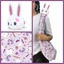 White Crafting Bunny Plushie Tote Bag