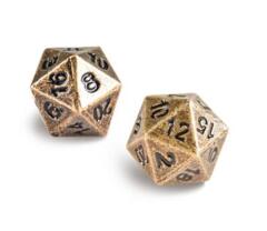 Ultra Pro-Heavy Metal D20 2-Dice Set - Antique Bronze