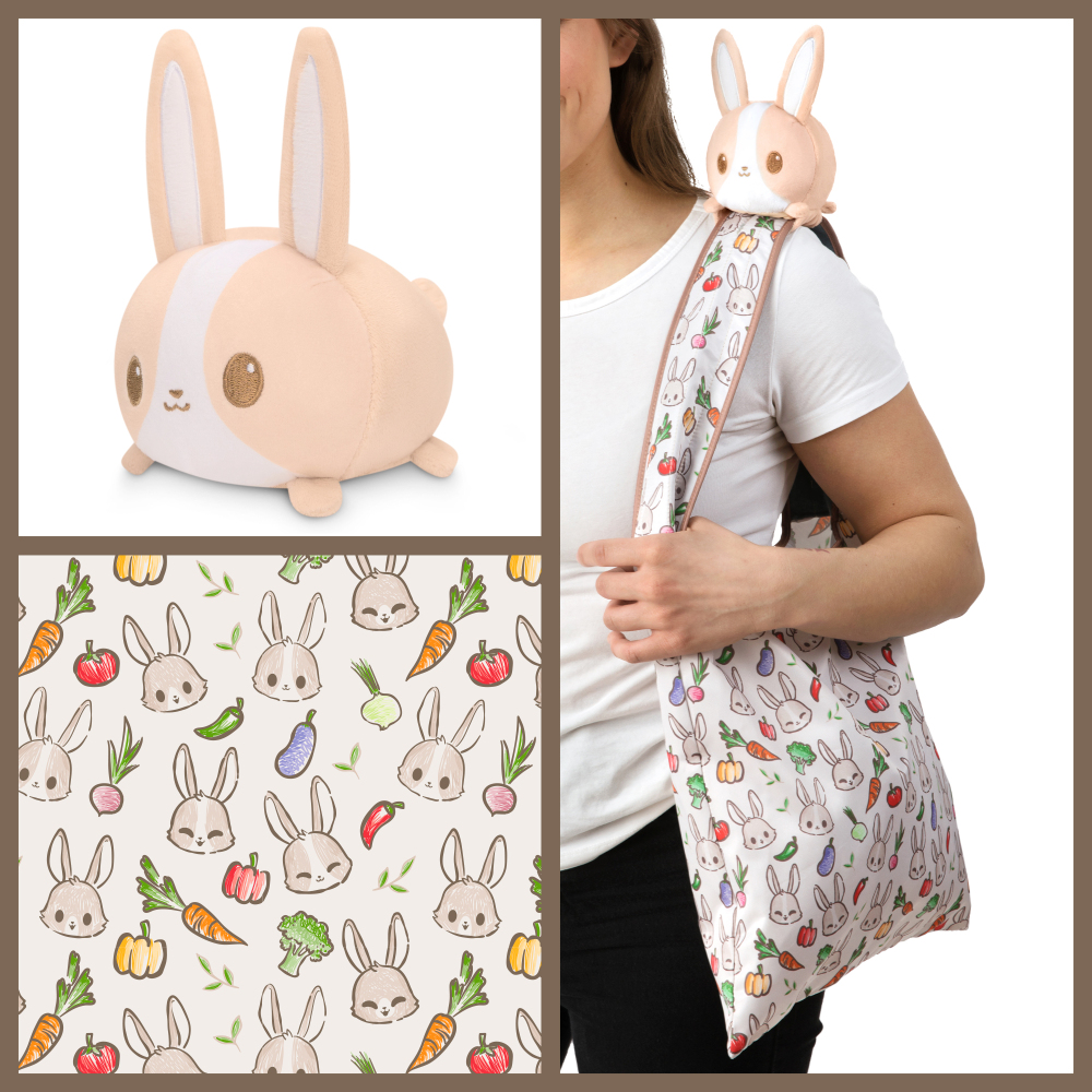 Veggie Bunny Plushie Tote Bag