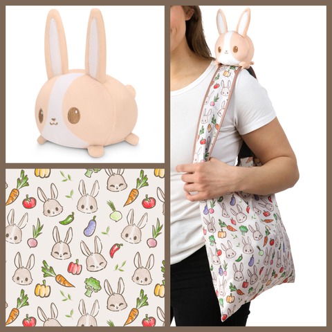 Veggie Bunny Plushie Tote Bag
