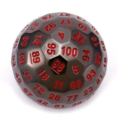 Titans Fist 50mm Black w/ Blood Metal D100 Dice