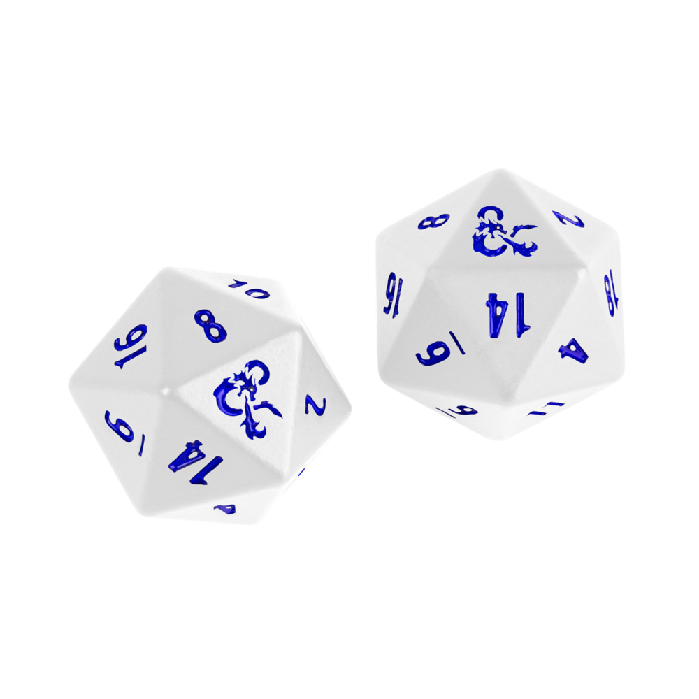D&D Heavy Metal Icewind Dale D20 Dice Set - White/Blue