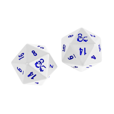D&D Heavy Metal Icewind Dale D20 Dice Set - White/Blue