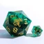 Sharp Edged Resin Led 55mm D20 - Beholders Gaze Green
