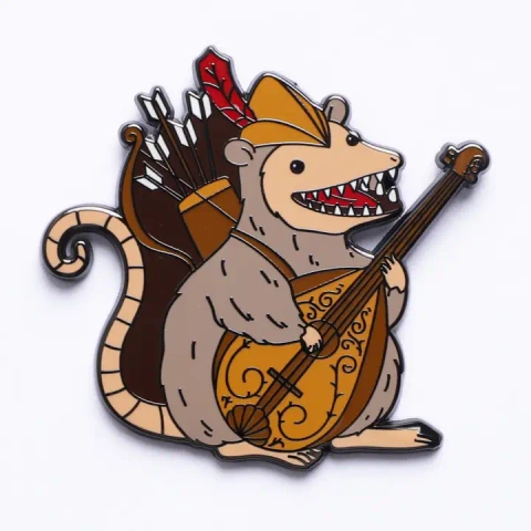 Quests Reward Fine Art Pin - Melody Nightsong Opossum Bard
