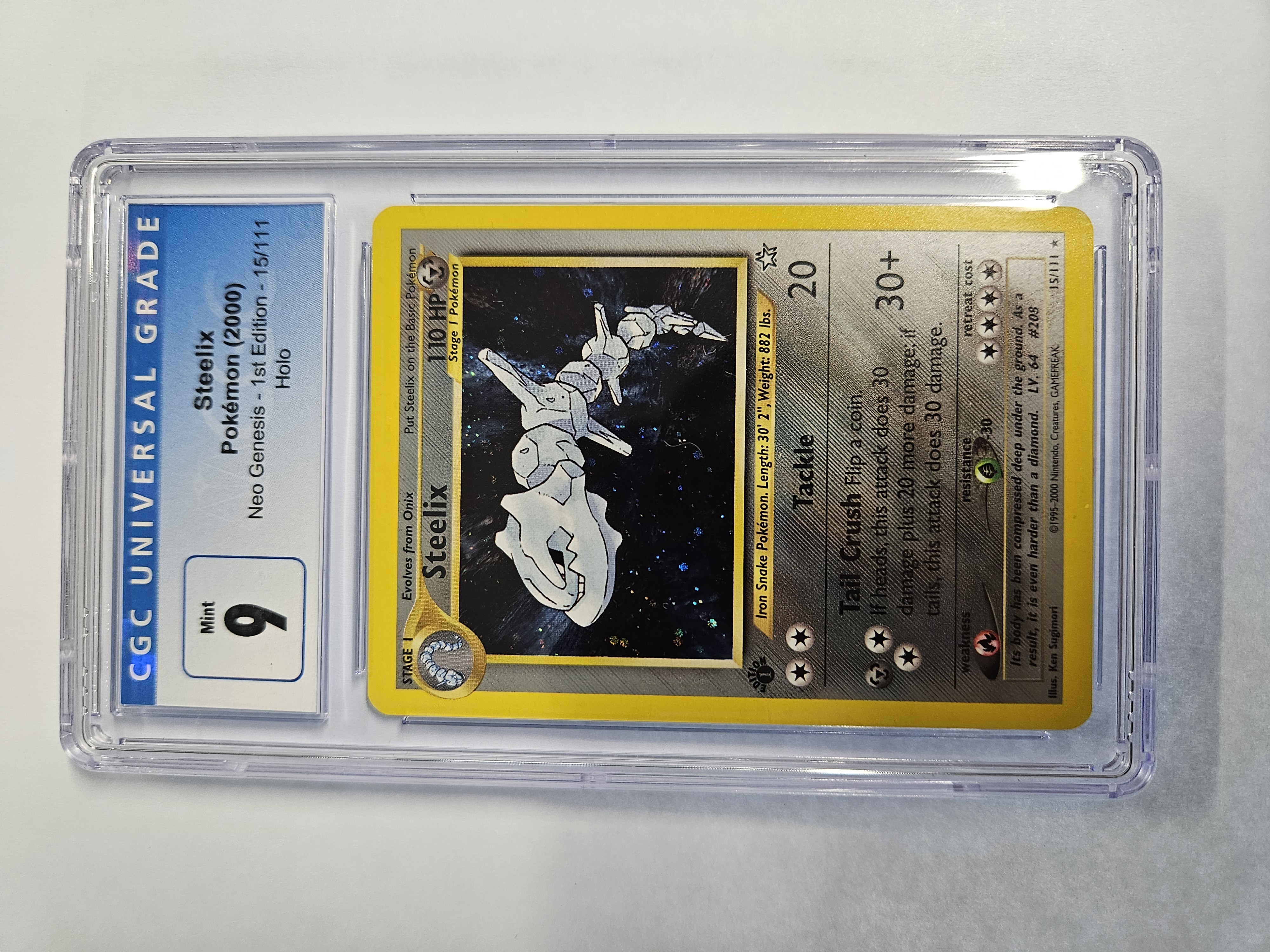 CGC 9 Steelix 1st Edition 15/111 Neo Genesis