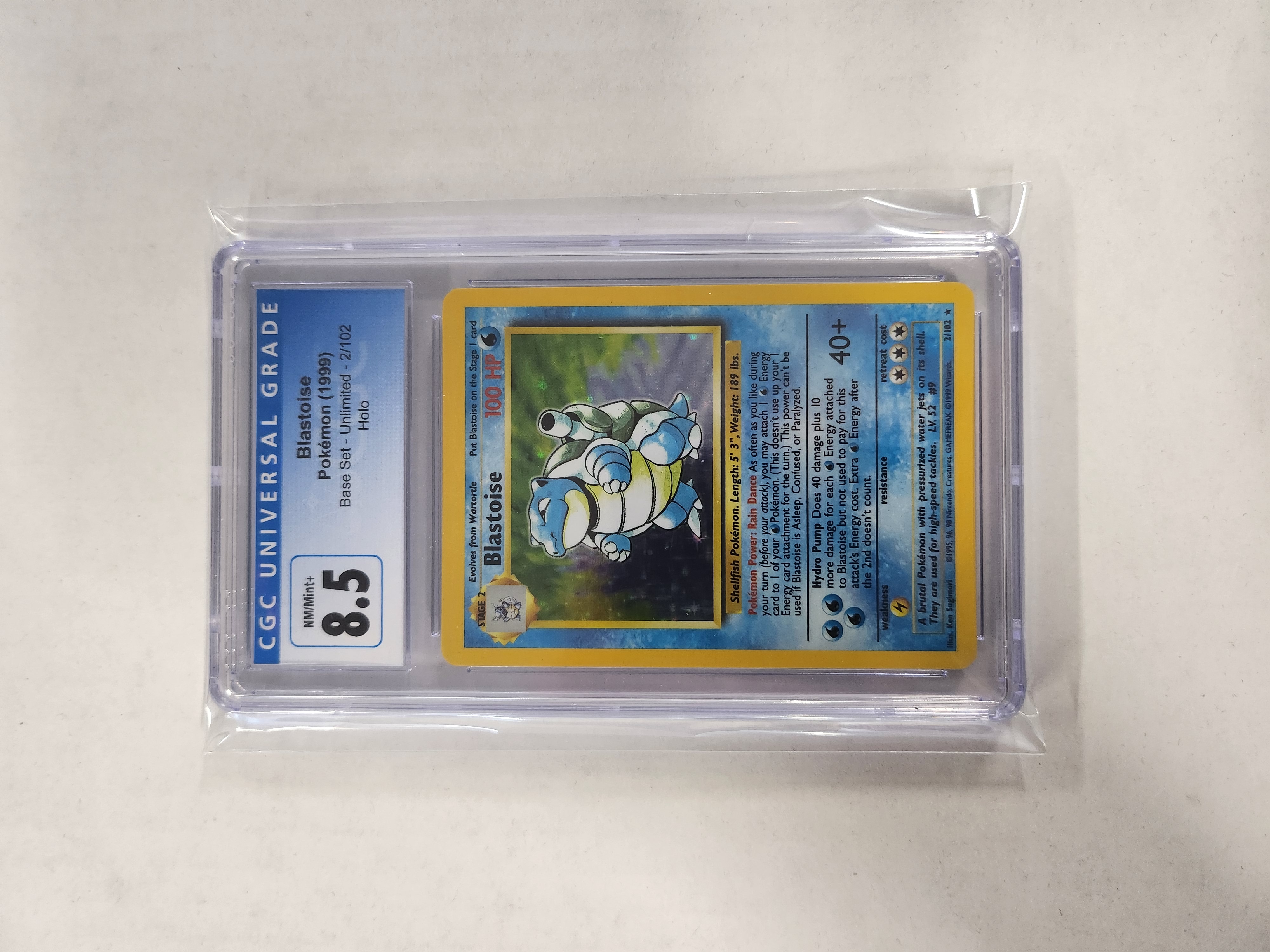 CGC 8.5 Blastoise #2 Base Set Unlimited
