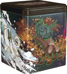 Pokémon TCG: Stacking Tin – Treasures of Ruin (3 Booster Packs & 2 Sticker Sheets
