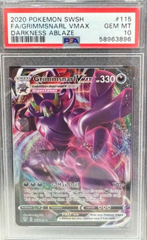 Pokemon FA Grimmsnarl VMax #115 - PSA 10