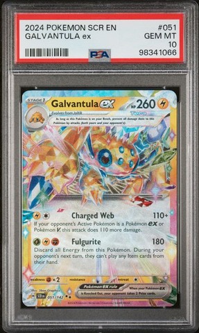 Pokemon Stellar Crown - Galvantula ex #051 - PSA 10