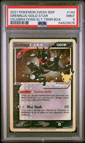 Pokemon Greninja Gold Star Celebrations #144 - PSA 9