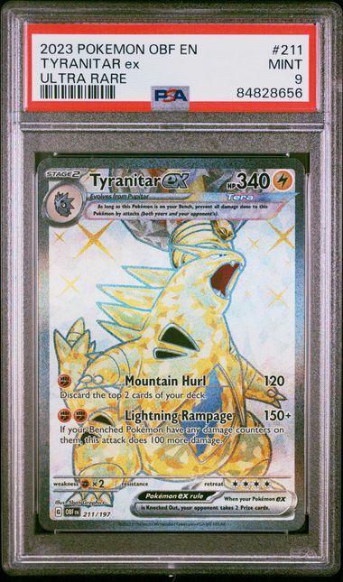 Pokemon Tyranitar ex Ultra Rare #211 - PSA 9
