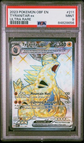 Pokemon Tyranitar ex Ultra Rare #211 - PSA 9
