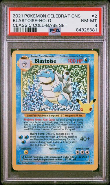 Pokemon Blastoise Celebrations #2 - PSA 8