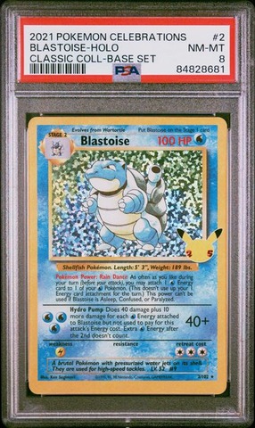 Pokemon Blastoise Celebrations #2 - PSA 8