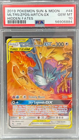 Pokemon Moltres / Zapdos / Articuno GX #44 - PSA 10