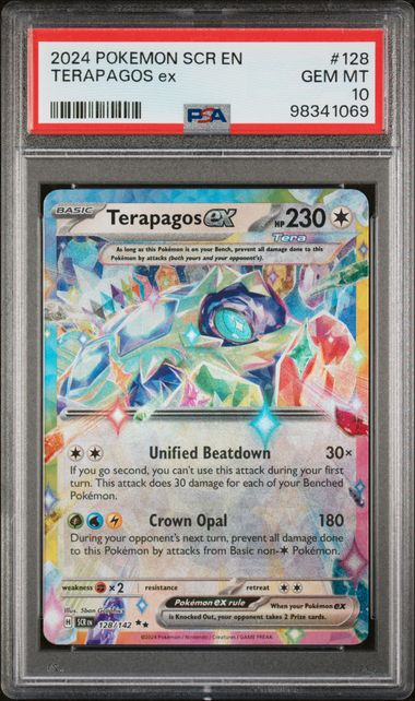 Pokemon Stellar Crown - Terapagaos ex #128 - PSA 10