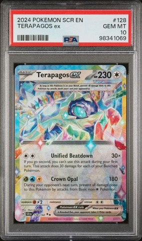 Pokemon Stellar Crown - Terapagaos ex #128 - PSA 10
