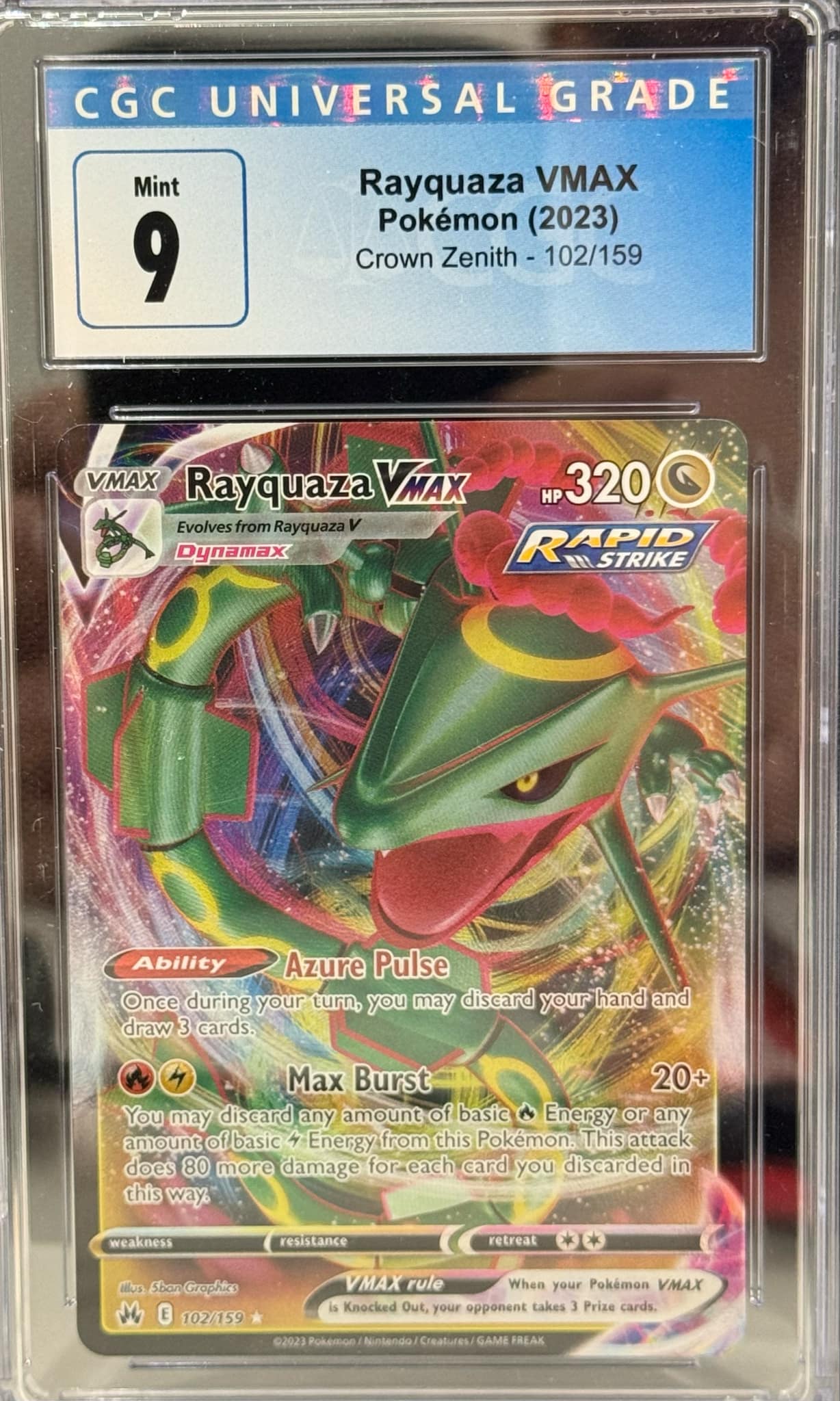 Pokemon Rayquaza VMax 102/159 - CGC 9