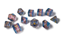 Transgender Pride Dice Set Translucent