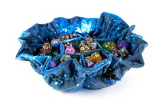 Velvet Compartment Dice Bag with Pockets: Galaxy