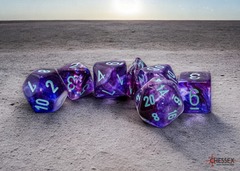 Chessex Mega-Hedral Nebula Nocturnal/Turquoise Luminary 7-Die Set