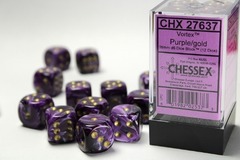 Vortex: 16mm D6 Purple/Gold/Black (12)