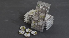 40mm Temple Round Battle Ready Bases (5)