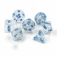 Chessex Borealis Mini Polyhedral 7 Die Set Icicle/Light Blue Luminary