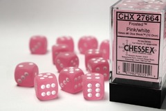 Frosted: 16mm D6 Pink/White Block (12)