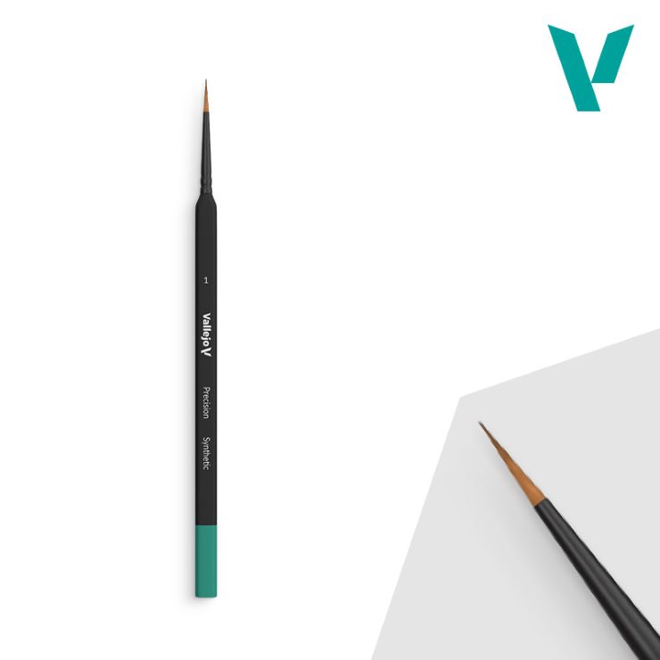 Vallejo Precision Round 1 Synthetic Brush w/triangular handle