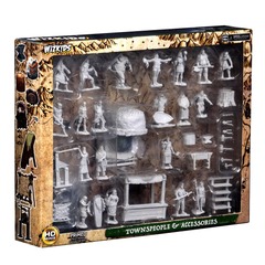 WizKids Deep Cuts Unpainted Miniatures: W08 Townspeople & Accessories