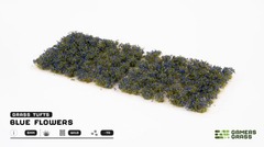 6mm Blue Flowers Tufts (70) (Self Adhesive)