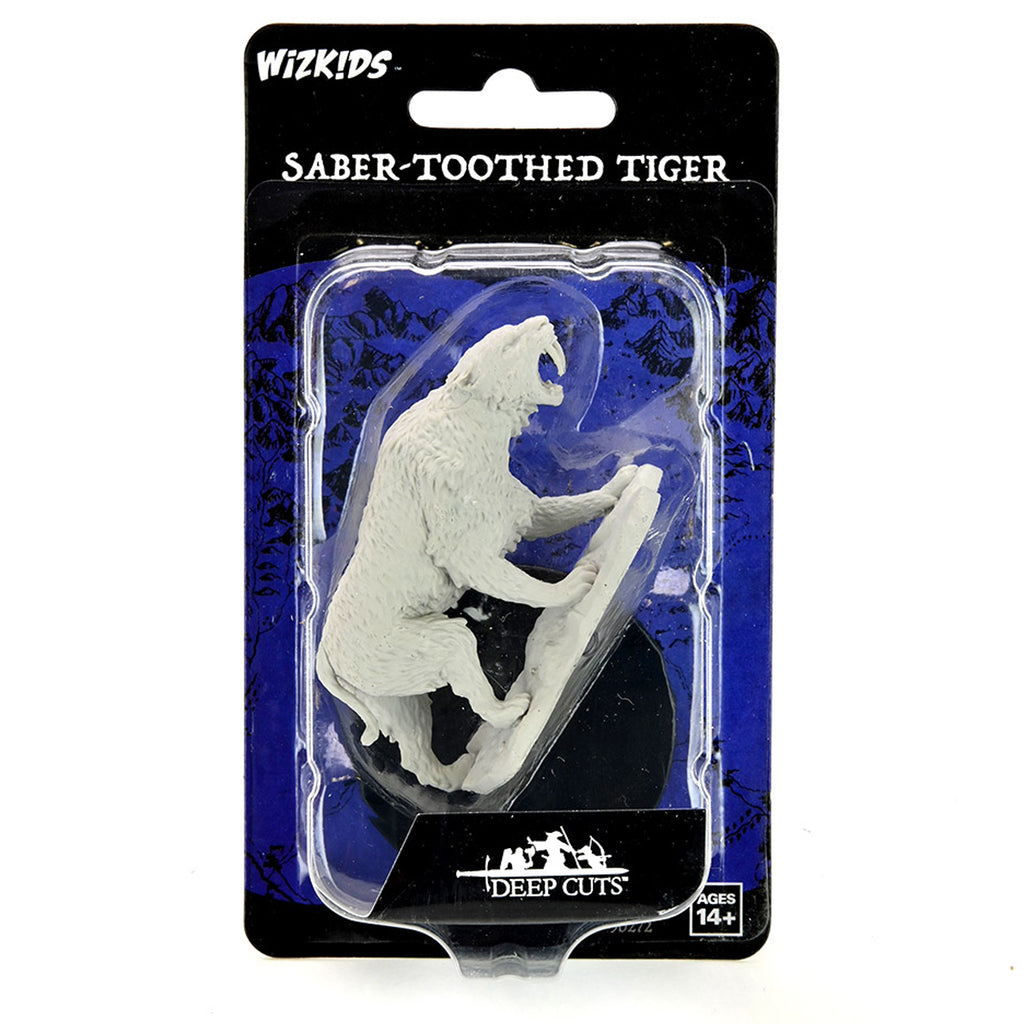WizKids Deep Cuts Unpainted Miniatures: W14 Saber-Toothed Tiger