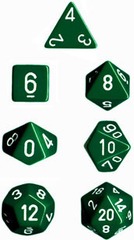 Chessex: Opaque Green 7-Die Set