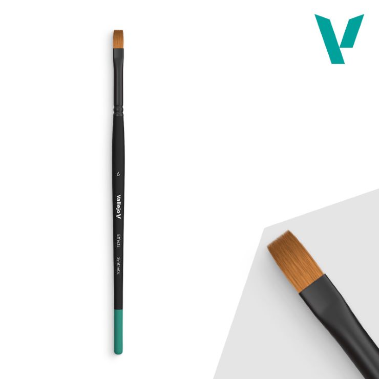 Vallejo Effects Flat 6 Synthetic Brush