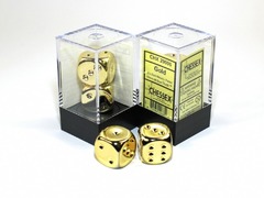 Pair of Gold-plated 16mm D6 With Pips