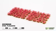 6mm Pink Flowers Tufts (70) (Self Adhesive)